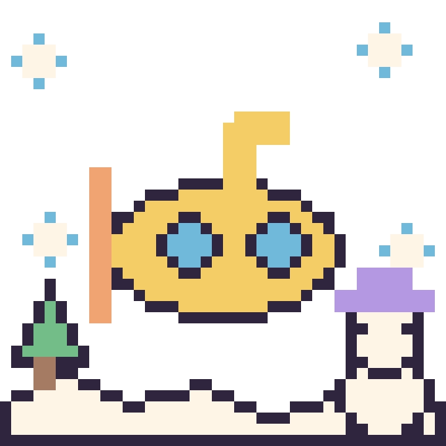 Modèle de pixel art Sous-marin en hiver sur une grille de 40 par 40 cases