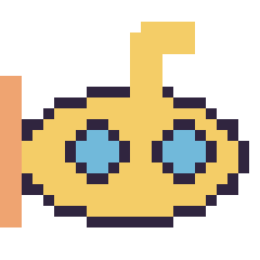 Pixel art Sous-marin, grille 24 × 24