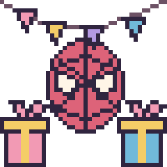 Pixel art Spider-Man pour un anniversaire, grille 40 × 40