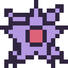 Pixel art Staross mini 16 × 16, grille 16 × 16