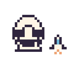 Pixel art Stormtrooper mini et Fusée mini, grille 32 × 32