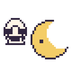 Pixel art Stormtrooper mini et Lune, grille 40 × 40
