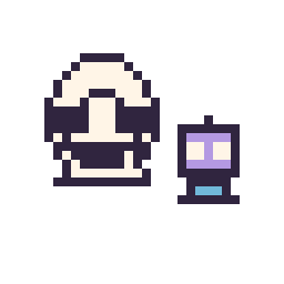 Pixel art Stormtrooper mini et Robot simple 10 × 10, grille 32 × 32