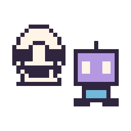 Pixel art Stormtrooper mini et Robot simple 16 × 16, grille 32 × 32
