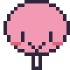 Pixel art Sucette kawaii, grille 20 × 20
