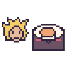 Pixel art Goku Super Saiyan mini et Sushi kawaii, grille 40 × 40