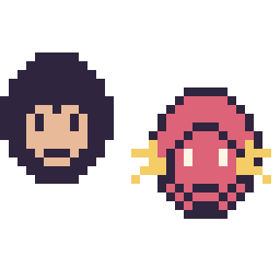 Pixel art Superman mini et Flash mini, grille 32 × 32