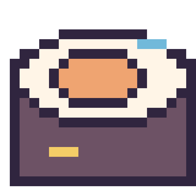 Modèle de pixel art Sushi décoré sur une grille de 20 par 20 cases