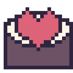 Pixel art Sushi avec un cœur, grille 20 × 20