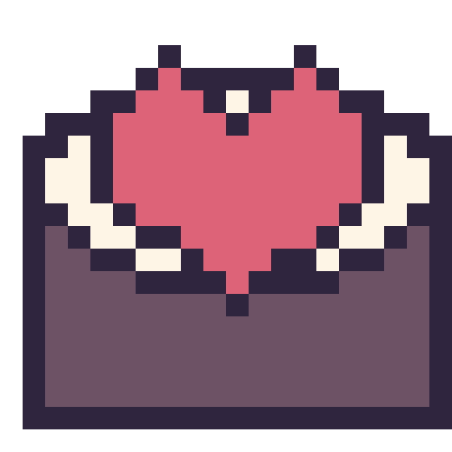 Modèle de pixel art Sushi avec un cœur sur une grille de 20 par 20 cases