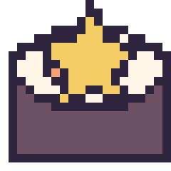 Pixel art Sushi avec une étoile, grille 20 × 20