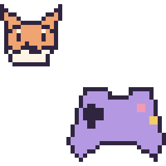 Pixel art Tails mini et Manette, grille 40 × 40