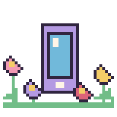 Pixel art Téléphone dans le jardin, grille 40 × 40