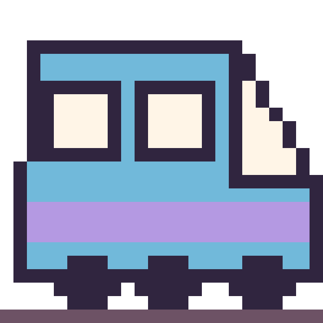 Modèle de pixel art TGV sur une grille de 24 par 24 cases