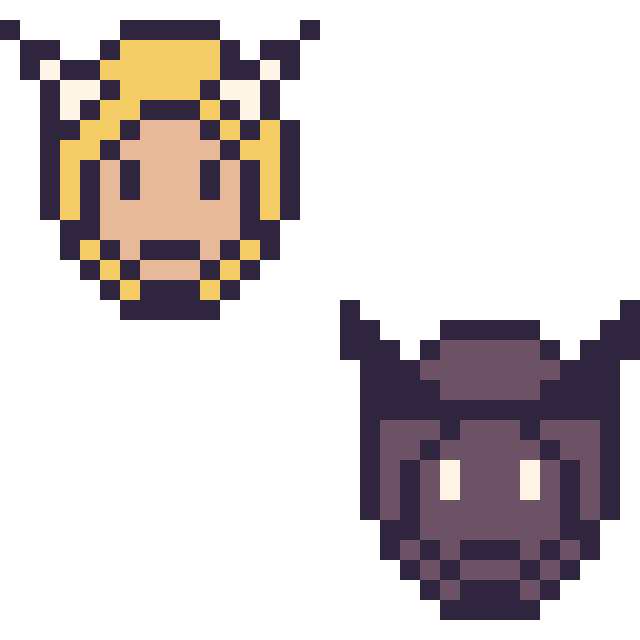 Modèle de pixel art Thor mini et Black Panther mini sur une grille de 32 par 32 cases