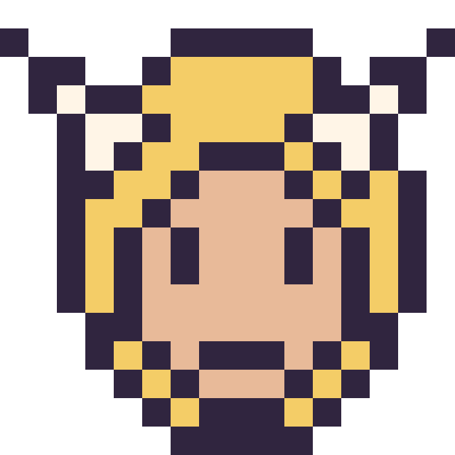 Modèle de pixel art Thor mini 16 × 16 sur une grille de 16 par 16 cases