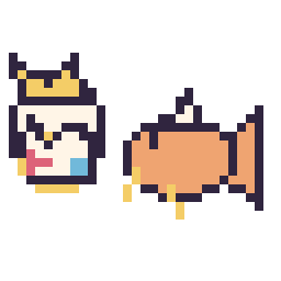 Pixel art Togepi mini et Magicarpe mini, grille 32 × 32