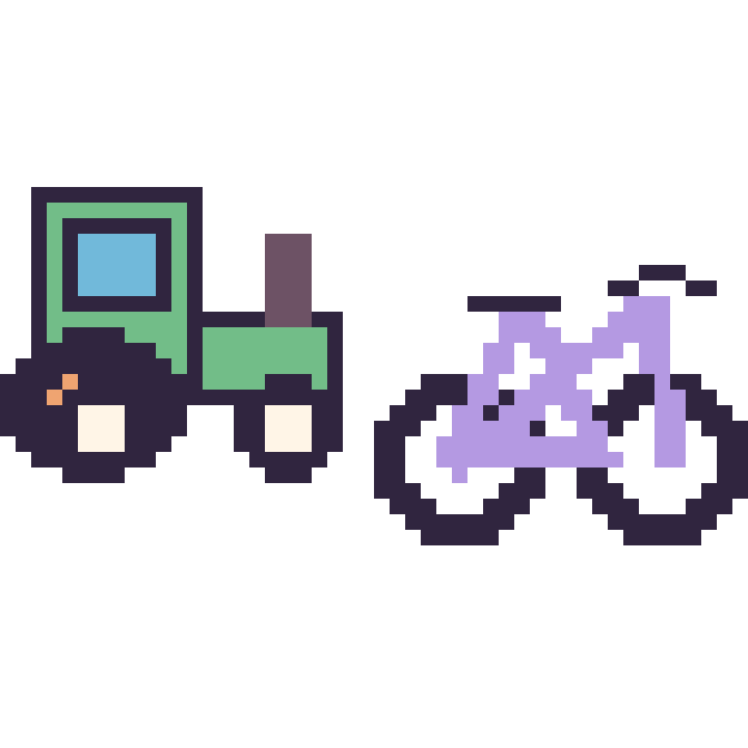 Modèle de pixel art Tracteur et Vélo sur une grille de 48 par 48 cases