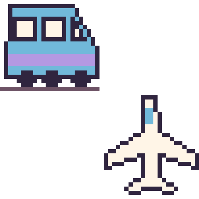 Modèle de pixel art Train et Avion sur une grille de 48 par 48 cases
