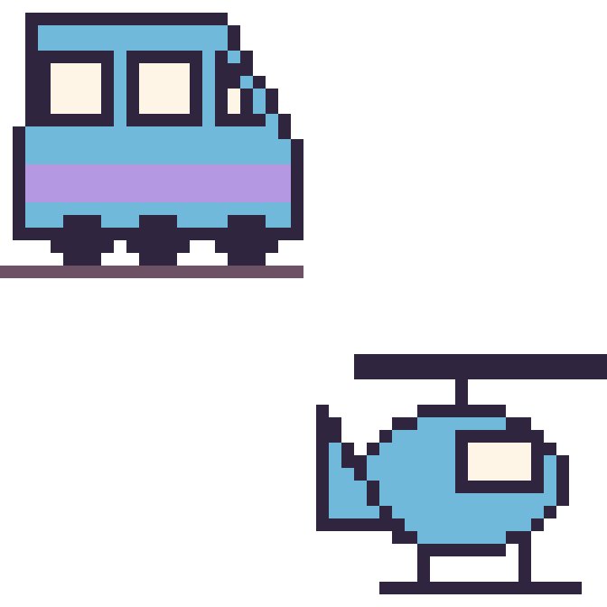 Modèle de pixel art Train et Hélicoptère sur une grille de 48 par 48 cases
