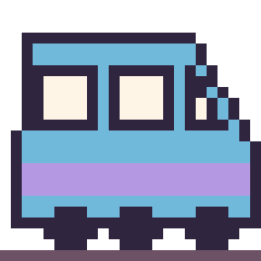 Pixel art Train, grille 24 × 24