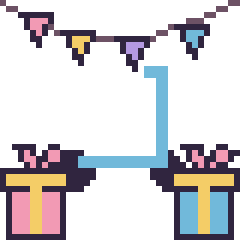 Pixel art Trottinette pour un anniversaire, grille 40 × 40