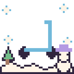 Pixel art Trottinette en hiver, grille 40 × 40