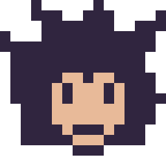 Pixel art Vegeta mini 16 × 16, grille 16 × 16