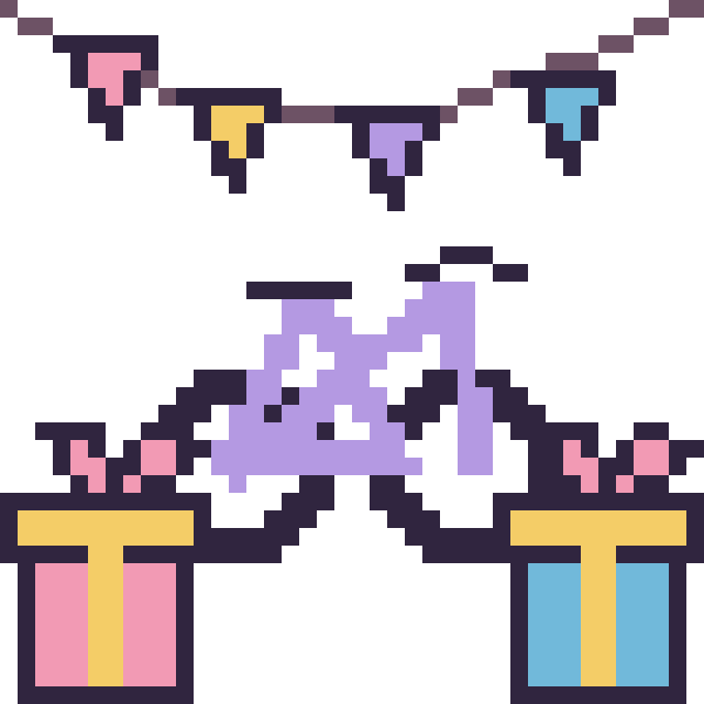 Modèle de pixel art Vélo pour un anniversaire sur une grille de 40 par 40 cases