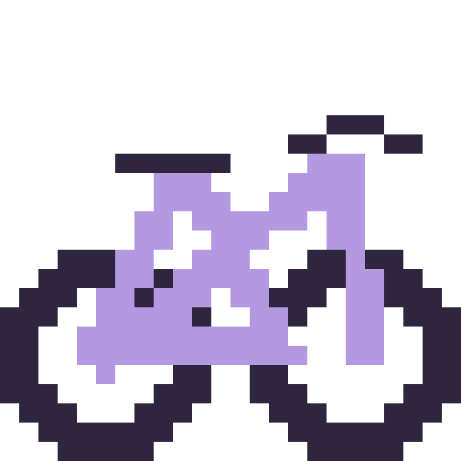 Modèle de pixel art Vélo sur une grille de 24 par 24 cases
