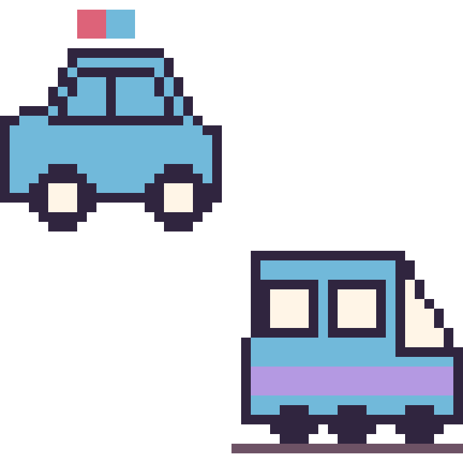 Modèle de pixel art Voiture de police et TGV sur une grille de 48 par 48 cases