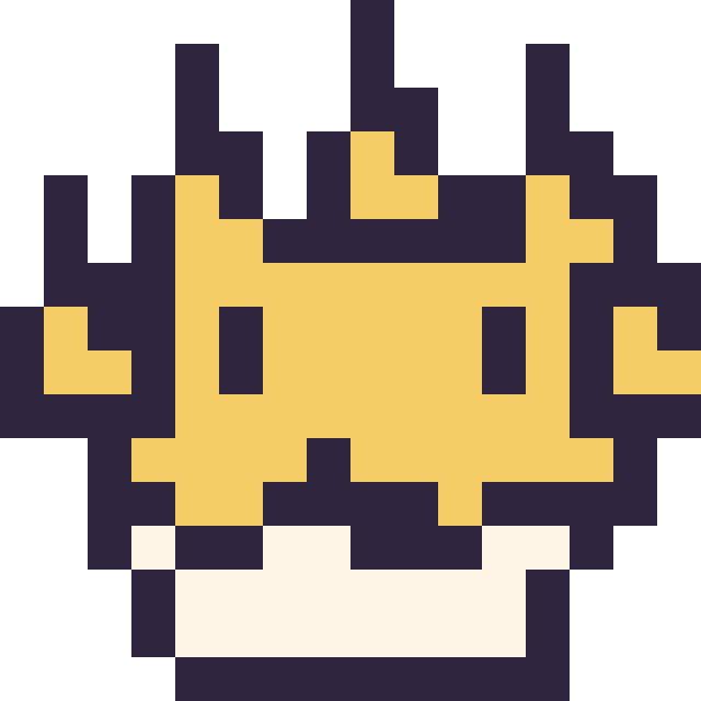 Modèle de pixel art Voltali mini 16 × 16 sur une grille de 16 par 16 cases