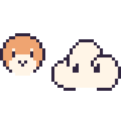 Pixel art Waddle Dee mini et Nuage, grille 40 × 40