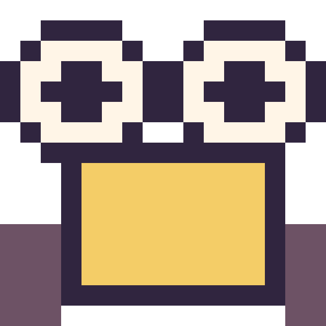Modèle de pixel art Wall-E mini 16 × 16 sur une grille de 16 par 16 cases