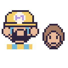 Pixel art Wario et Donkey Kong mini, grille 40 × 40