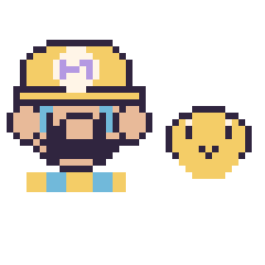 Pixel art Wario et Koopa mini, grille 40 × 40