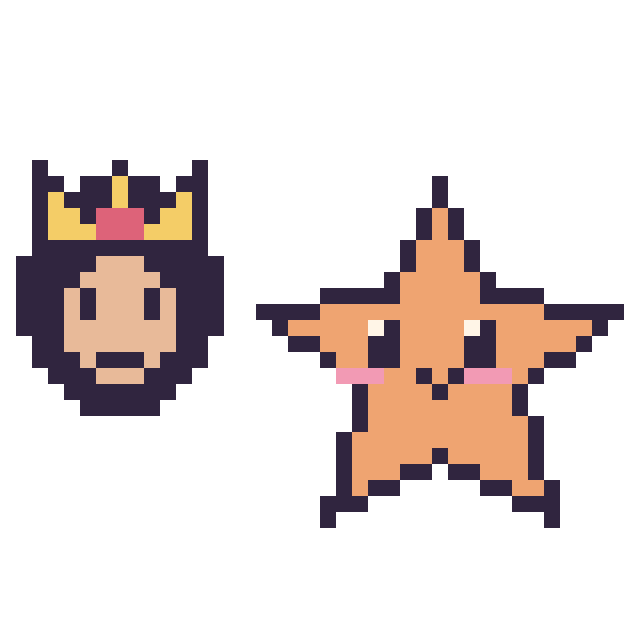 Modèle de pixel art Wonder Woman mini et Étoile de mer sur une grille de 40 par 40 cases