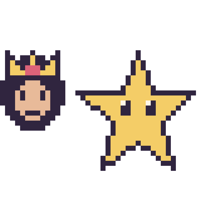 Modèle de pixel art Wonder Woman mini et Étoile sur une grille de 40 par 40 cases