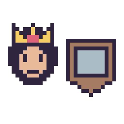 Pixel art Wonder Woman mini et Bouclier Minecraft 16 × 16, grille 32 × 32