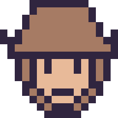 Pixel art Woody mini 16 × 16, grille 16 × 16