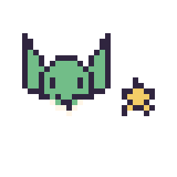 Pixel art Yoda mini et Étoile mini, grille 32 × 32