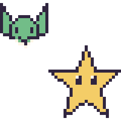 Pixel art Yoda mini et Étoile, grille 40 × 40