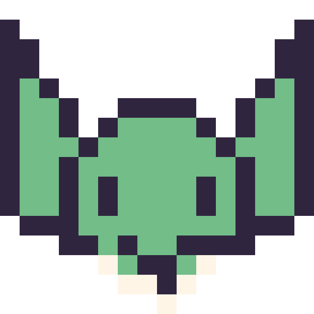 Modèle de pixel art Yoda mini 16 × 16 sur une grille de 16 par 16 cases