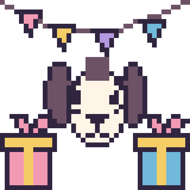 Modèle de pixel art Zèbre pour un anniversaire sur une grille de 40 par 40 cases