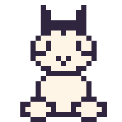 Pixel art Zèbre assis, grille 24 × 24