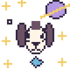 Pixel art Zèbre dans l’espace, grille 40 × 40