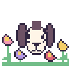 Pixel art Zèbre dans le jardin, grille 40 × 40