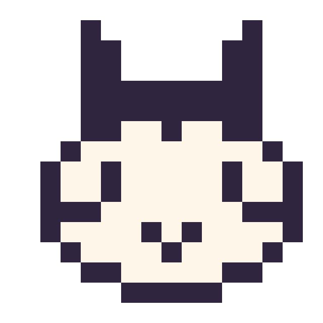 Modèle de pixel art Zèbre : portrait facile sur une grille de 16 par 16 cases