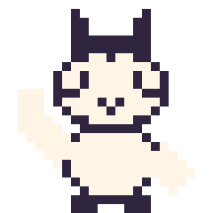 Pixel art Zèbre qui fait coucou, grille 24 × 24