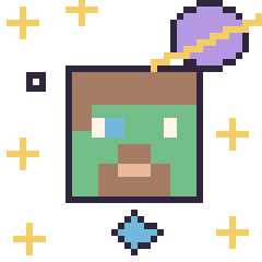 Pixel art Zombie Minecraft dans l’espace, grille 40 × 40
